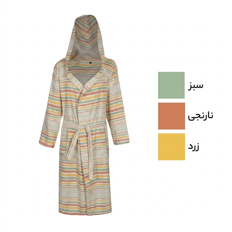 حوله تن پوش نخی ابراهیمی یزد مدل راه راه