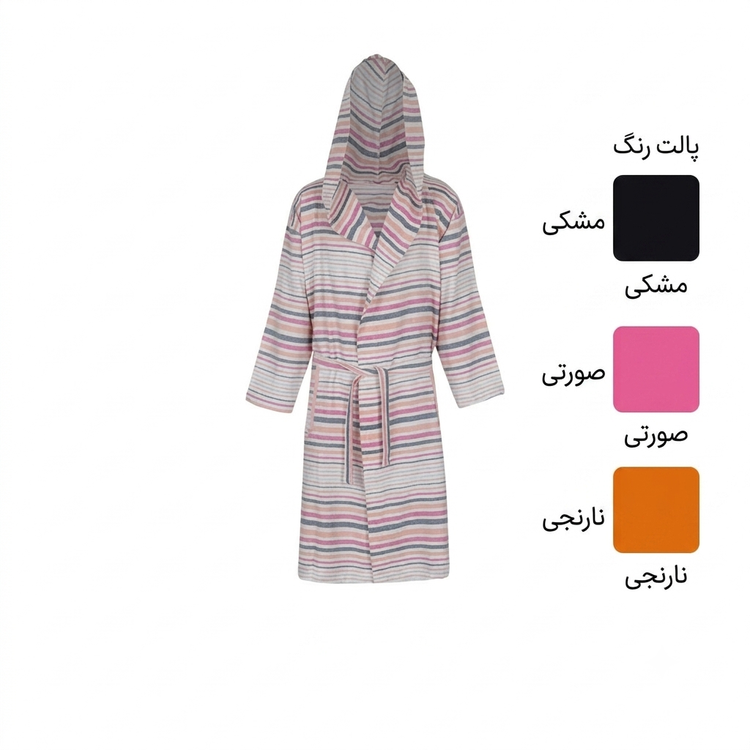 حوله تن پوش نخی ابراهیمی یزد مدل راه راه