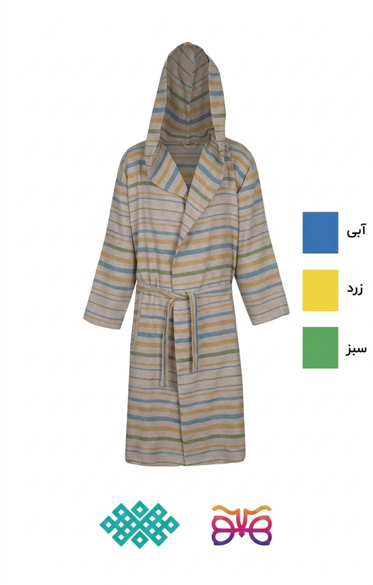 حوله تن پوش نخی ابراهیمی یزد مدل راه راه