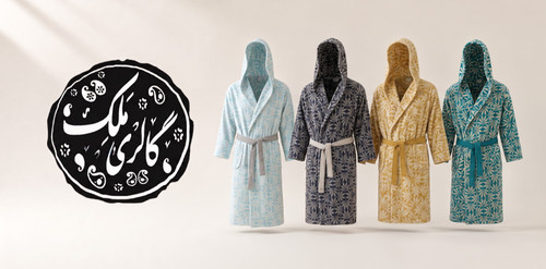 حوله تن پوش نخی ابراهیمی یزدی ژاکارد مدل گلبرگ